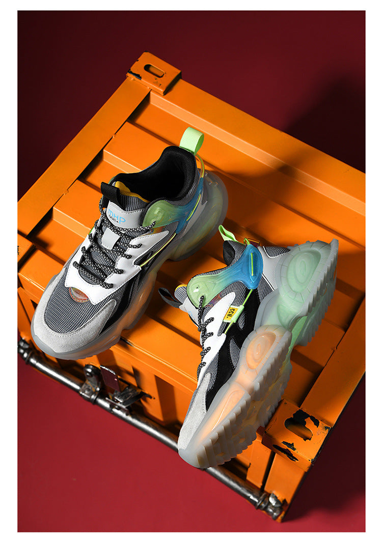 Leather Mid-Top High-Top Casual Daddy Shoes