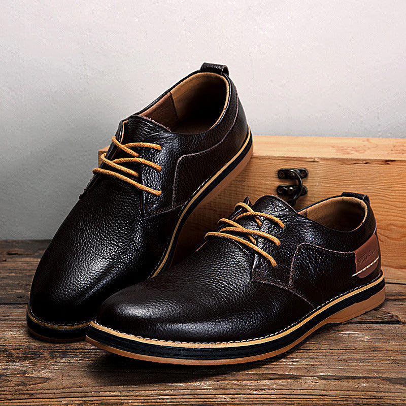 Rippled Leather Leu Oxfords shoes for men