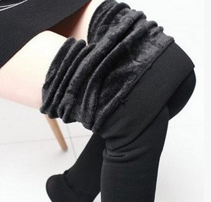 Plus velvet pearl velvet warm leggings for women