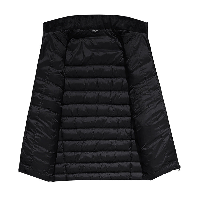 Pure color down padded jacket