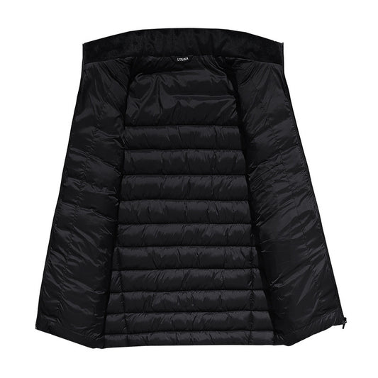 Pure color down padded jacket