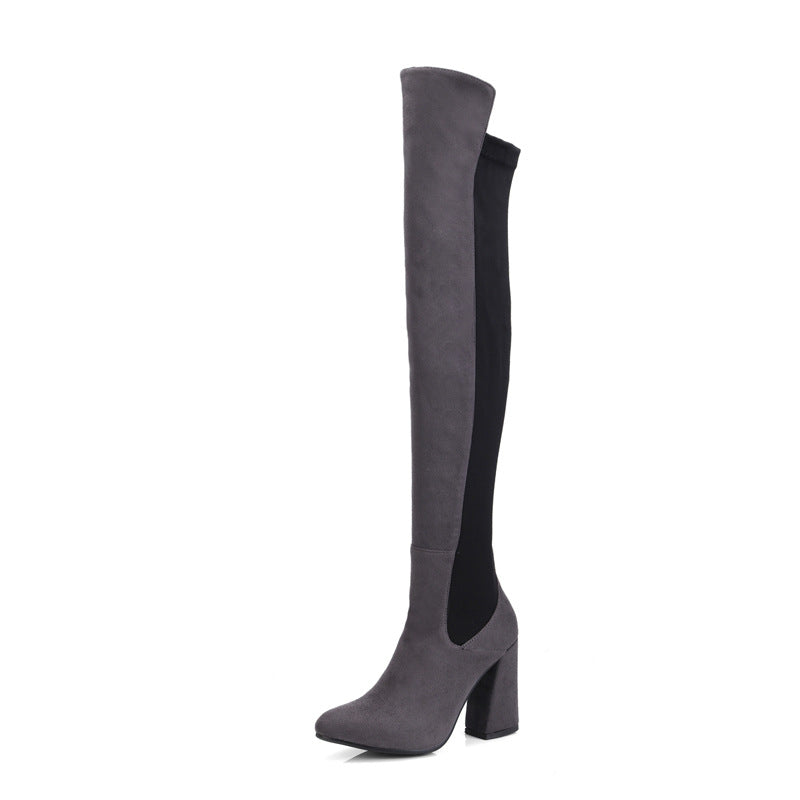 Frosted leg stretch boots for women