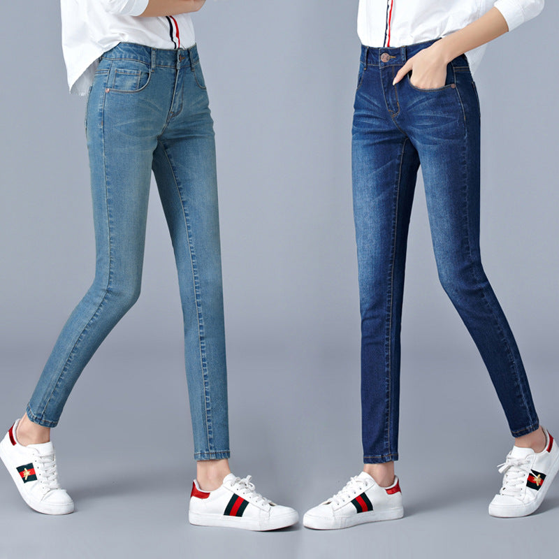 Skinny Pencil Feet Tight Straight Trousers