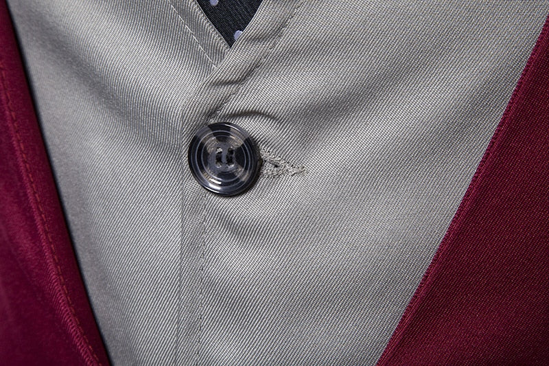 Men's new European code personality stitching suit vest men's cross-border fashion fake two men's vest