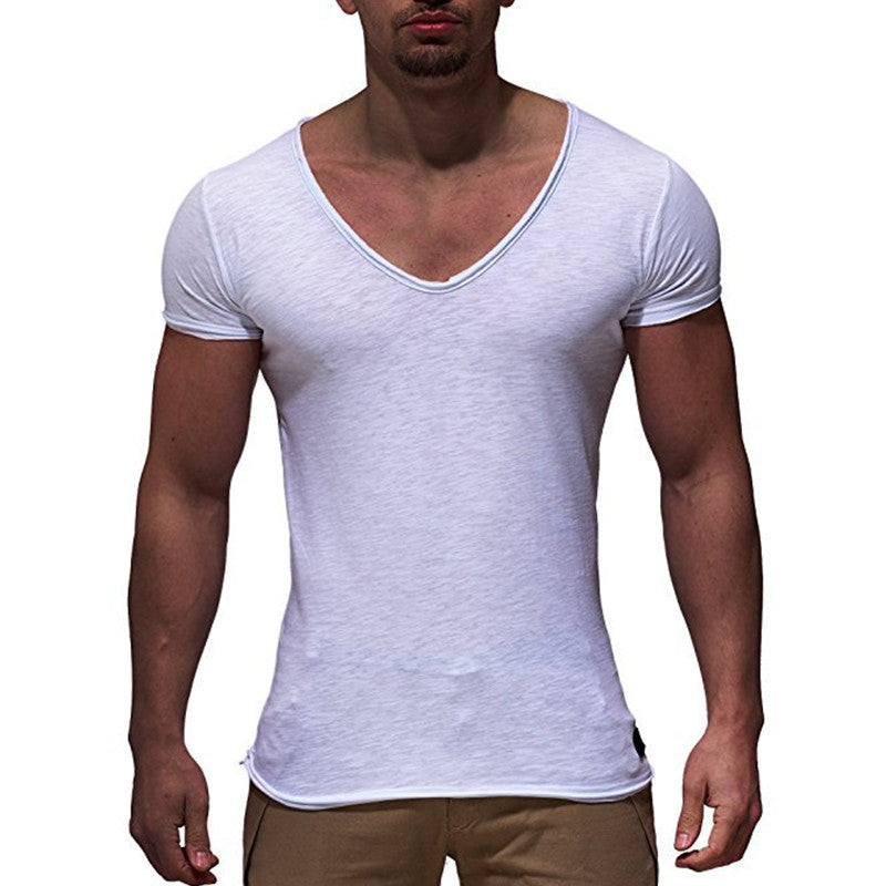 Men's summer leisure sports short-sleeved T-shirt