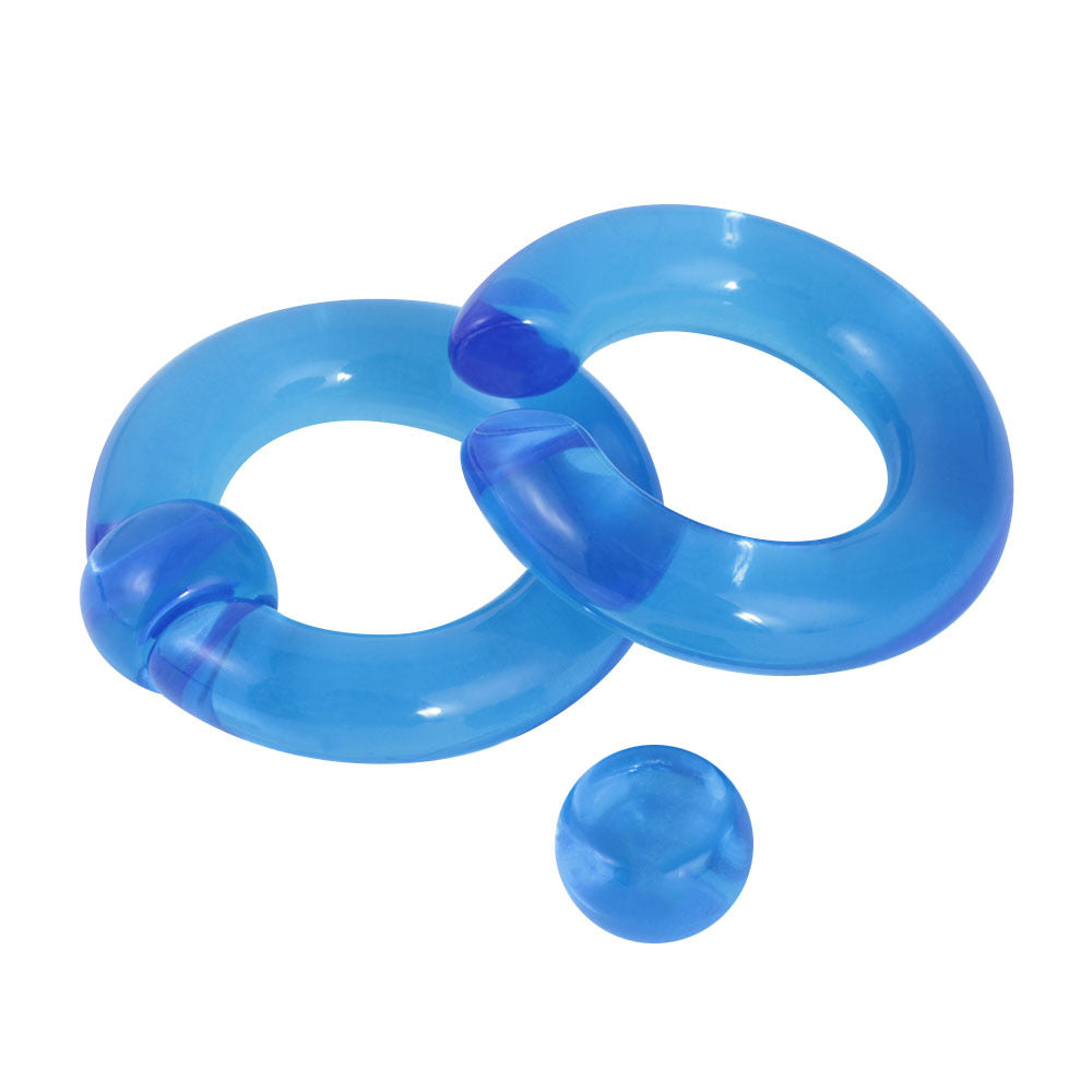 Puncture Nose Multicolor Acrylic Clip Ball Ring