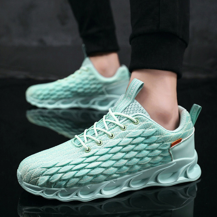 Dragon scale running shoes woven breathable