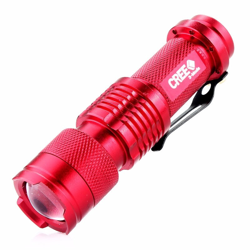 5 Colors Mini LED Flashlight CREE Q5 2000lm Waterproof LED Laterna 1 Modes Zoomable PortableTorch penlight AA 14500