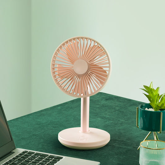 Moving Head Small Fan Mute Office Desk Desktop Small Large Wind Power Mini Retractable Electric Fan Small Usb Charger