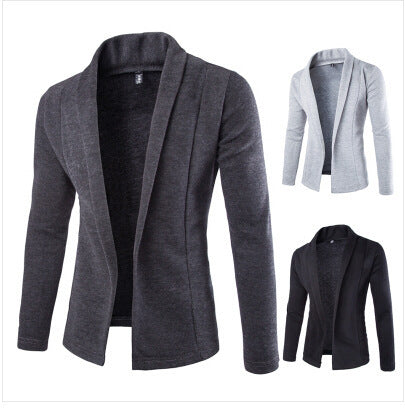 Foreign trade new foreign trade simple cardigan Slim sweater coat male V-neck sweater cardigan fashion casual Q830