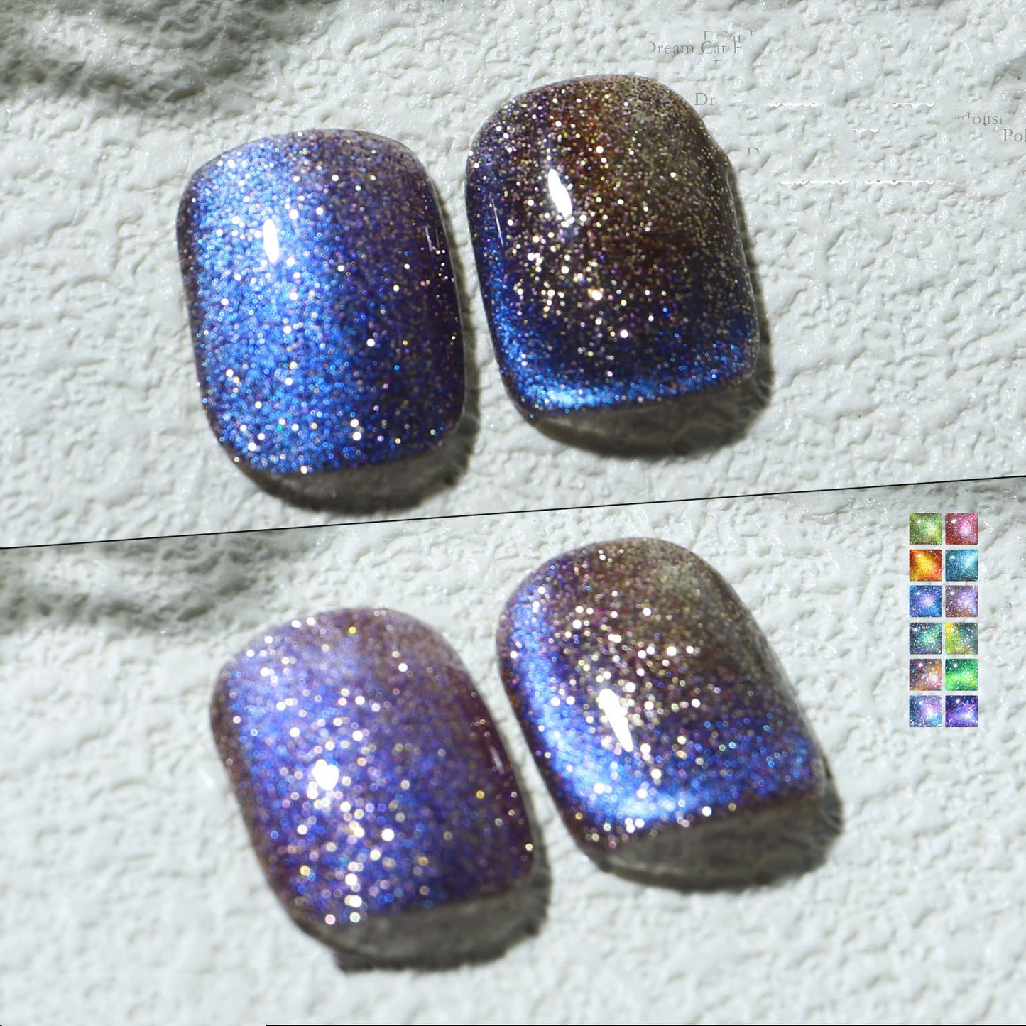 Aurora Mystical Galaxy Cat-Eye Shiny Nail Gel Polish