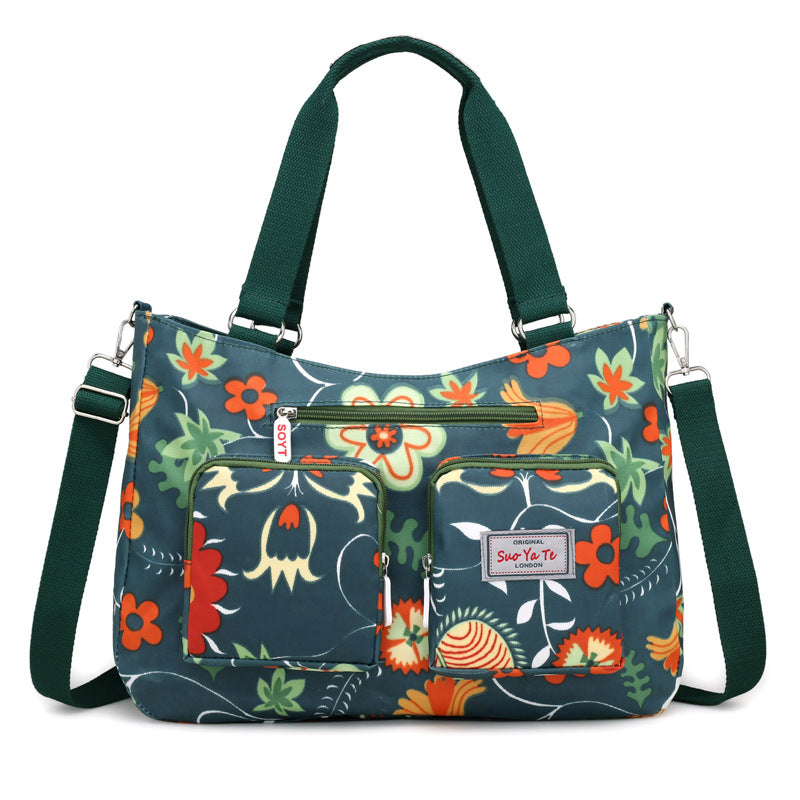 Large-capacity Printed One-shoulder Women's Canvas Bag