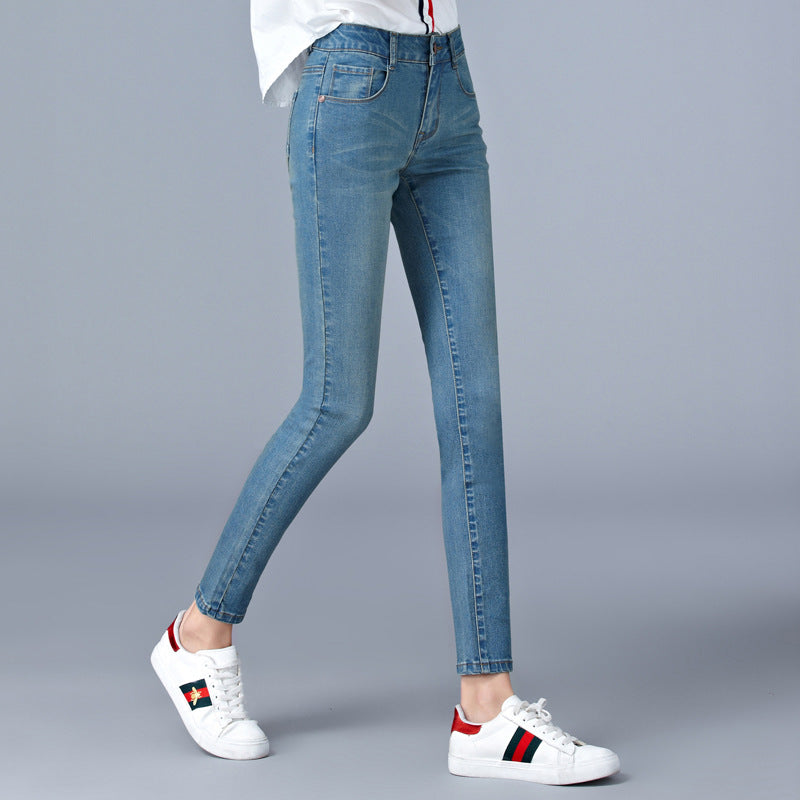 Skinny Pencil Feet Tight Straight Trousers