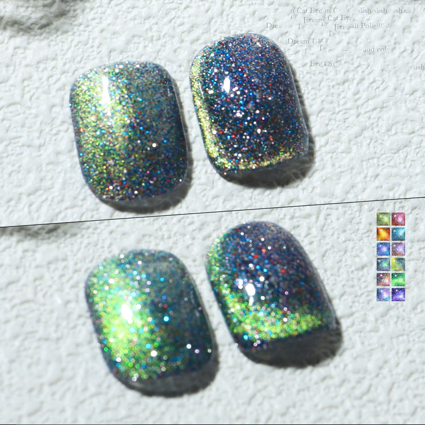 Aurora Mystical Galaxy Cat-Eye Shiny Nail Gel Polish
