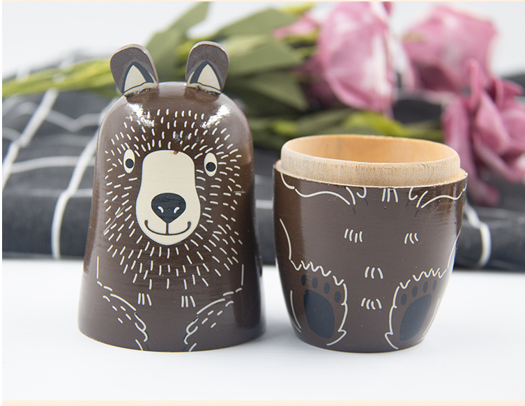 Matryoshka Cartoon Brown Bear Five Layers