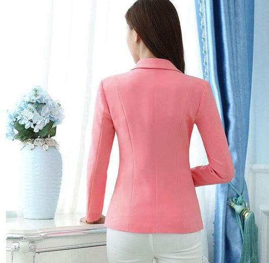 Women's Casual Colorful One-button Suit Jacket