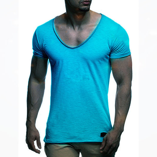 Men's summer leisure sports short-sleeved T-shirt