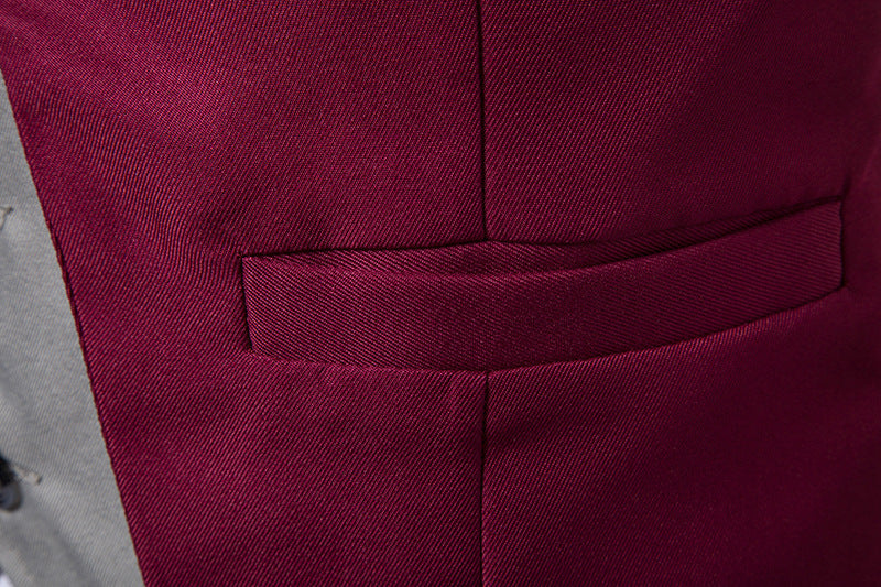 Men's new European code personality stitching suit vest men's cross-border fashion fake two men's vest