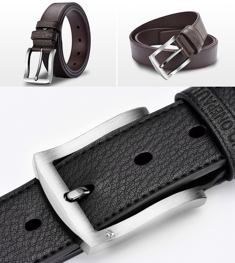 Korean Style Men's Casual Belt With Pin Buckle