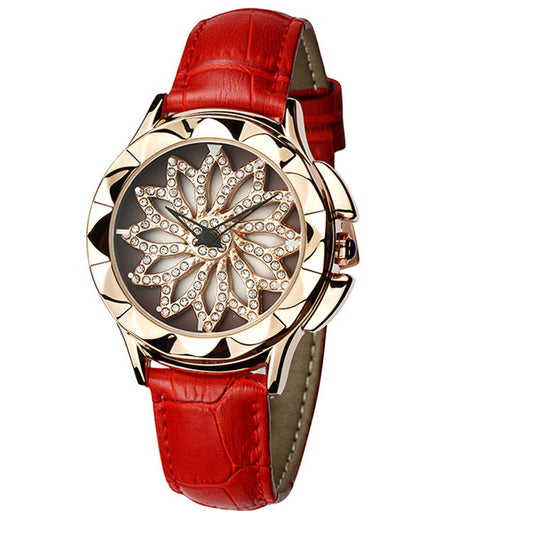 Rose Gold Disc Waterproof Ladies Watch