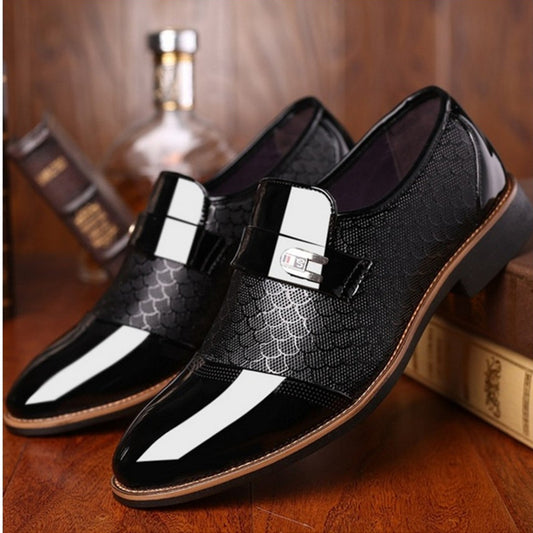 Black leather shoes for men unique high quality imported