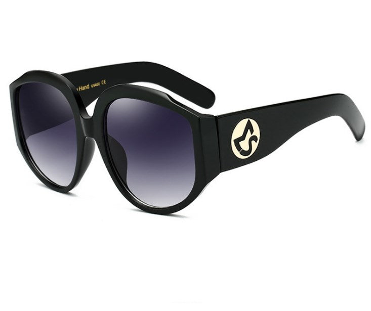 2021 New Arrival Oversize Women Round Sun Glasses Fashion Ladies Olive Frames Glasses