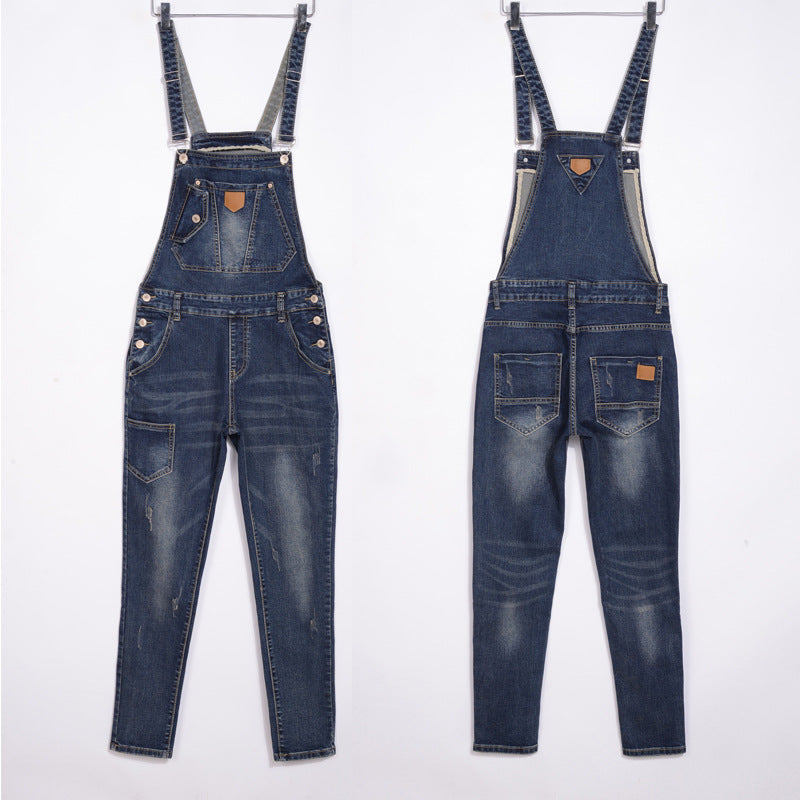 women Strap jeans one-piece bib