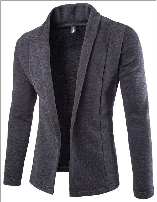Foreign trade new foreign trade simple cardigan Slim sweater coat male V-neck sweater cardigan fashion casual Q830