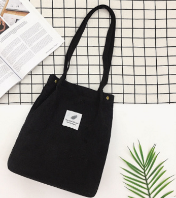 Summer literary small  corduroy canvas bag simple tide female hand shoulder bag