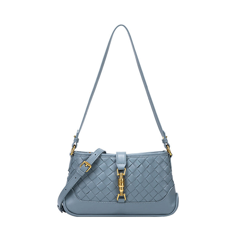 Ladies One-shoulder Retro Woven Diagonal Bag