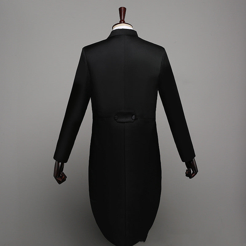 Men's Dress Black Tuxedo Christmas Magic Show Costume