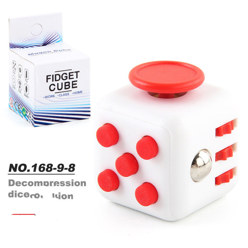 Toy Decompression Cube Vent Decompression Dice Press 6-sided Finger Cube