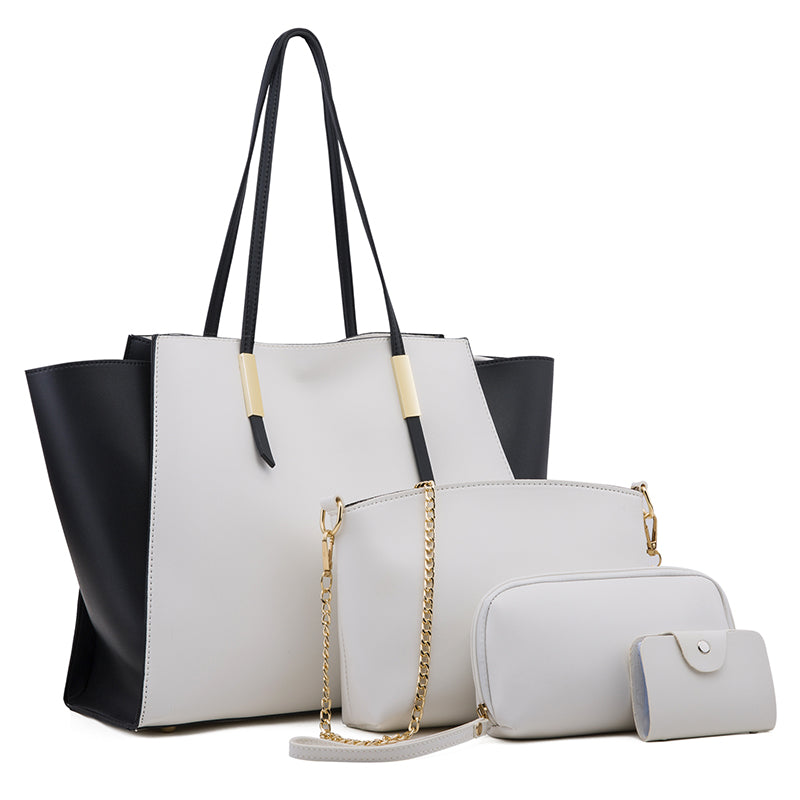 Women's solid color four-piece bag