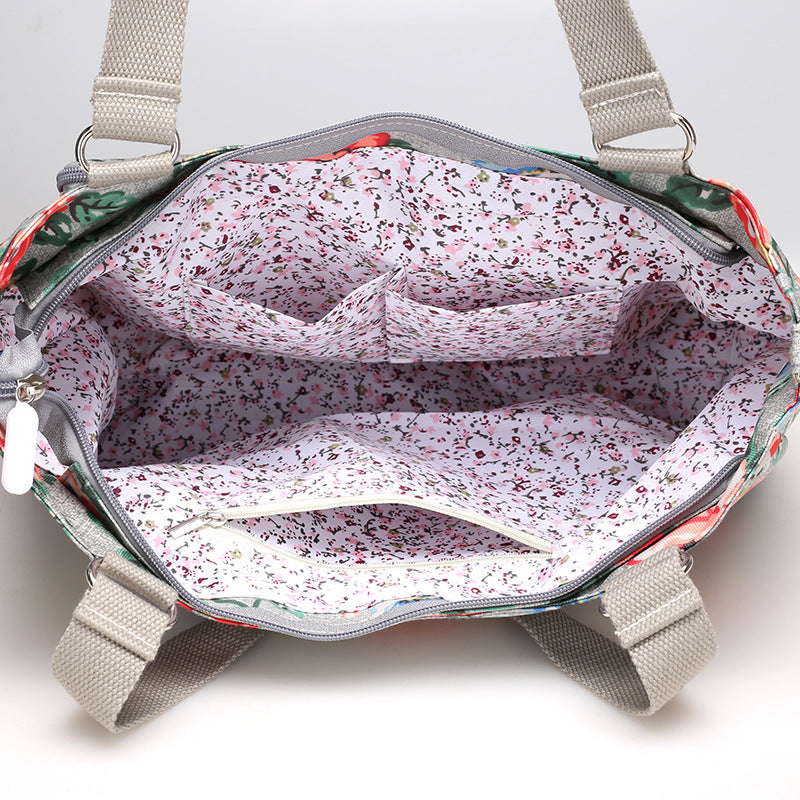 Large-capacity Printed One-shoulder Women's Canvas Bag