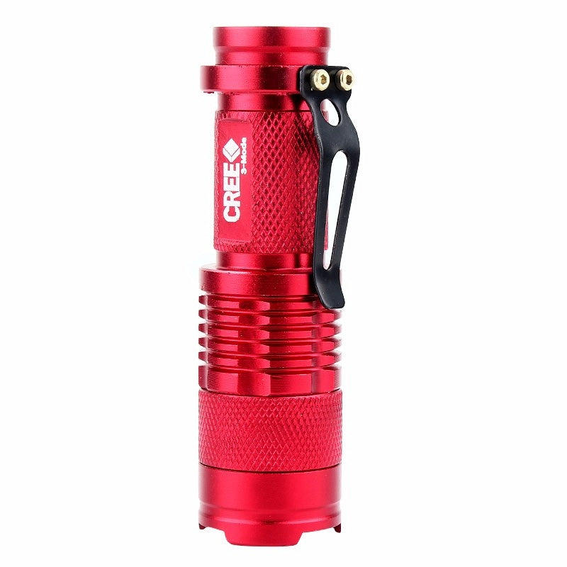 5 Colors Mini LED Flashlight CREE Q5 2000lm Waterproof LED Laterna 1 Modes Zoomable PortableTorch penlight AA 14500