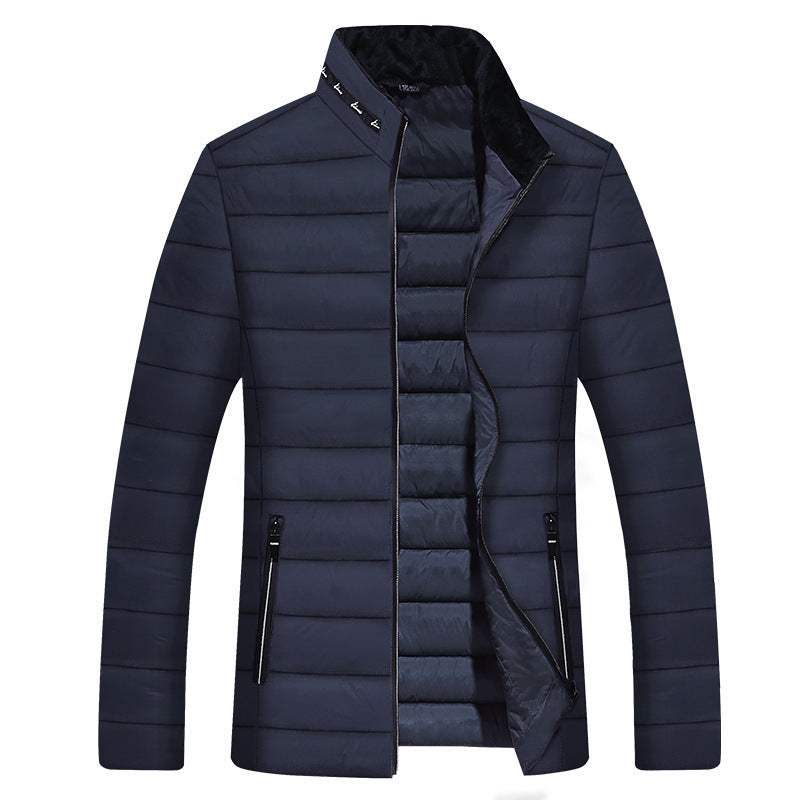 Pure color down padded jacket