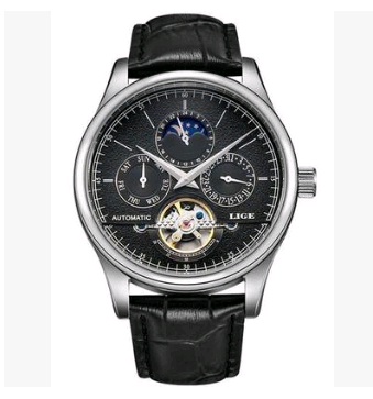 Men's automatic mechanical watch men's watch leather belt waterproof multi-function sports watch tourbillon watch