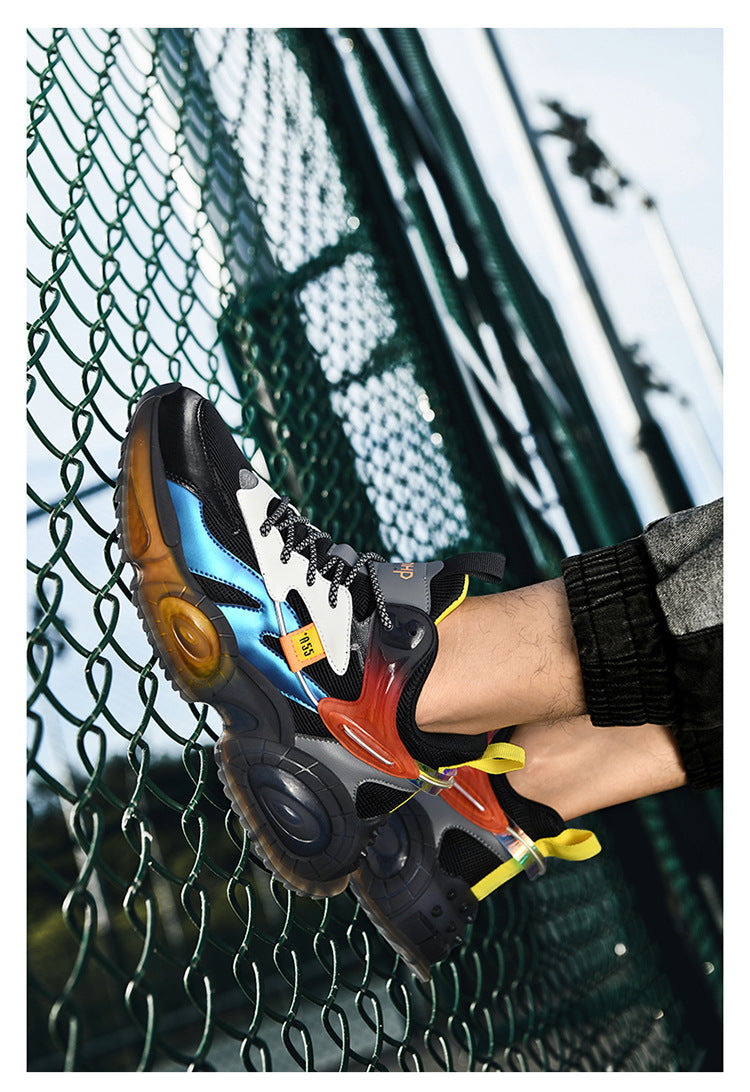 Leather Mid-Top High-Top Casual Daddy Shoes