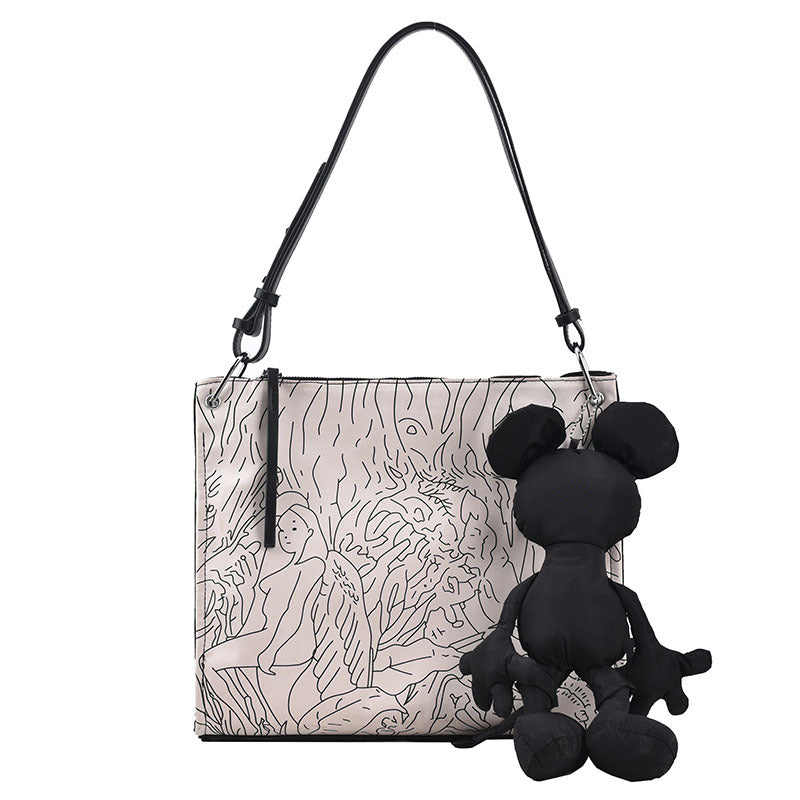 Exaggerated Pendant Key Pattern Fashionable And Generous Bag