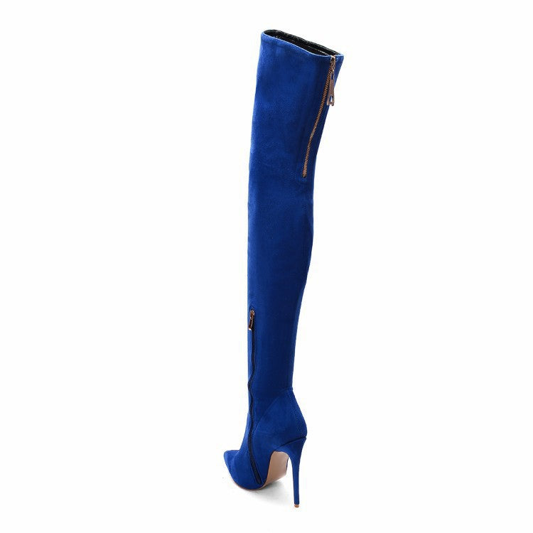 Fashion Stretch Pointy Toe High Heel Over-the-knee Boots For Women