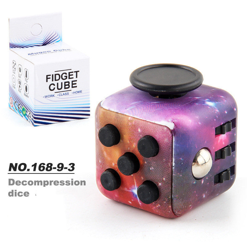 Toy Decompression Cube Vent Decompression Dice Press 6-sided Finger Cube