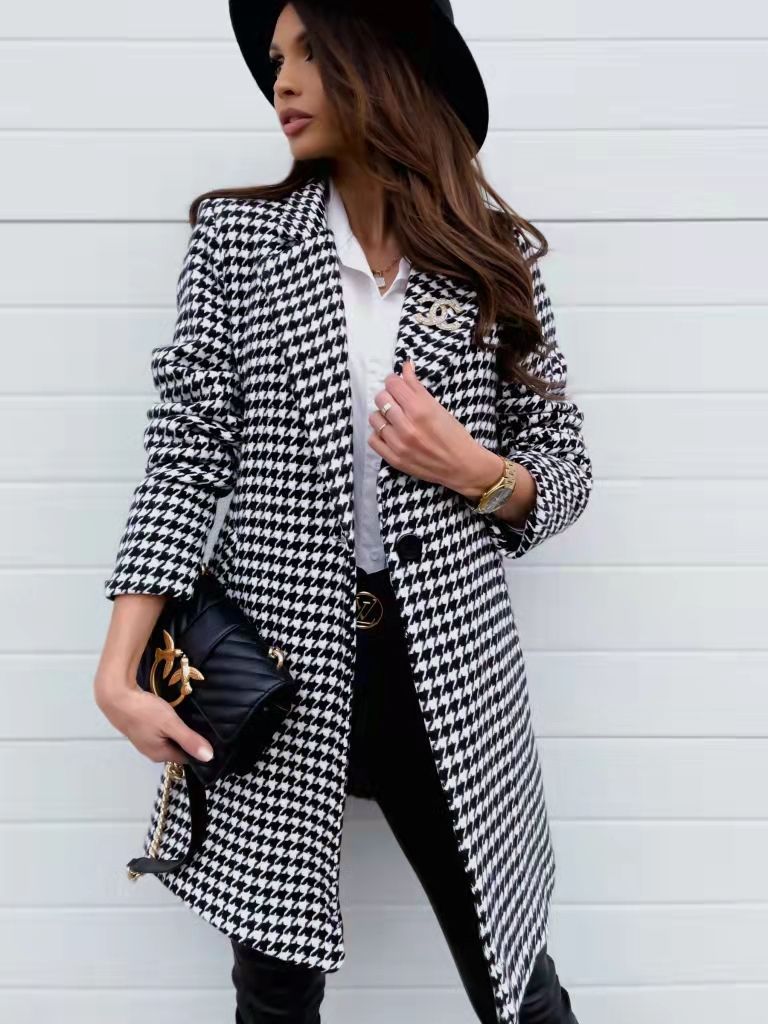 One Button Slim Fit Blazer Women Clothing