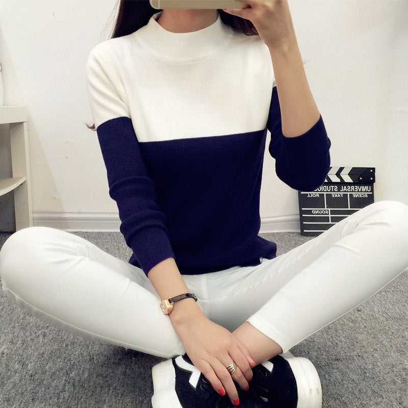 Fashion Women's Loose Knit Sweater Bottoming Shirt
