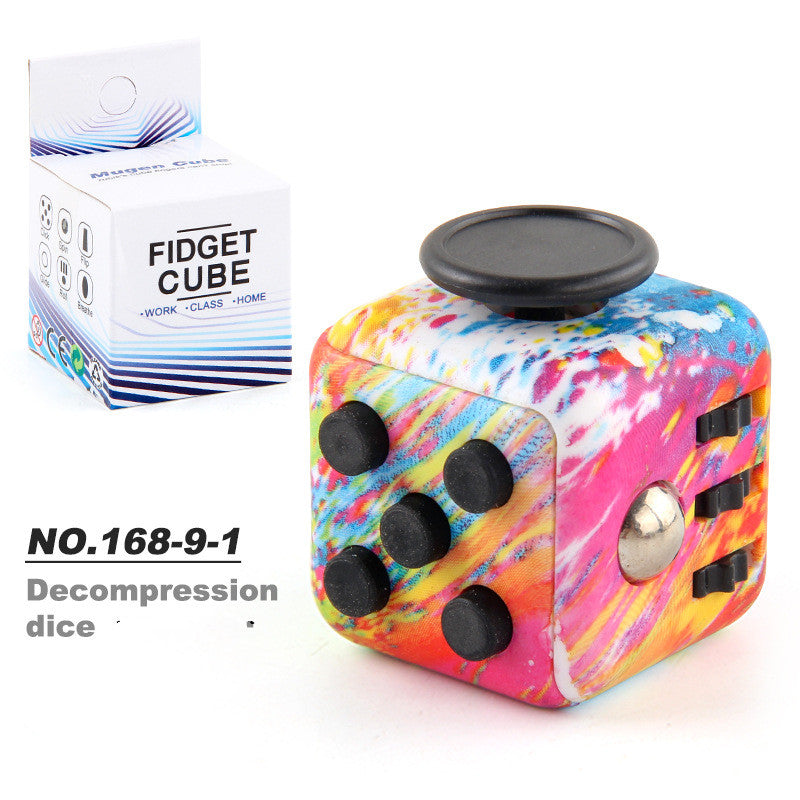 Toy Decompression Cube Vent Decompression Dice Press 6-sided Finger Cube