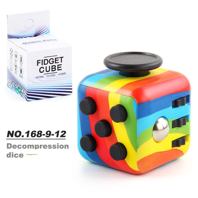 Toy Decompression Cube Vent Decompression Dice Press 6-sided Finger Cube