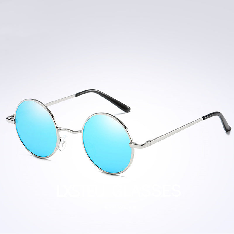 New Round Traitor Retro Black Sunglasses