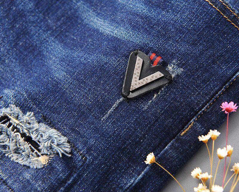 Women's Retro Ripped Jeans High Waist