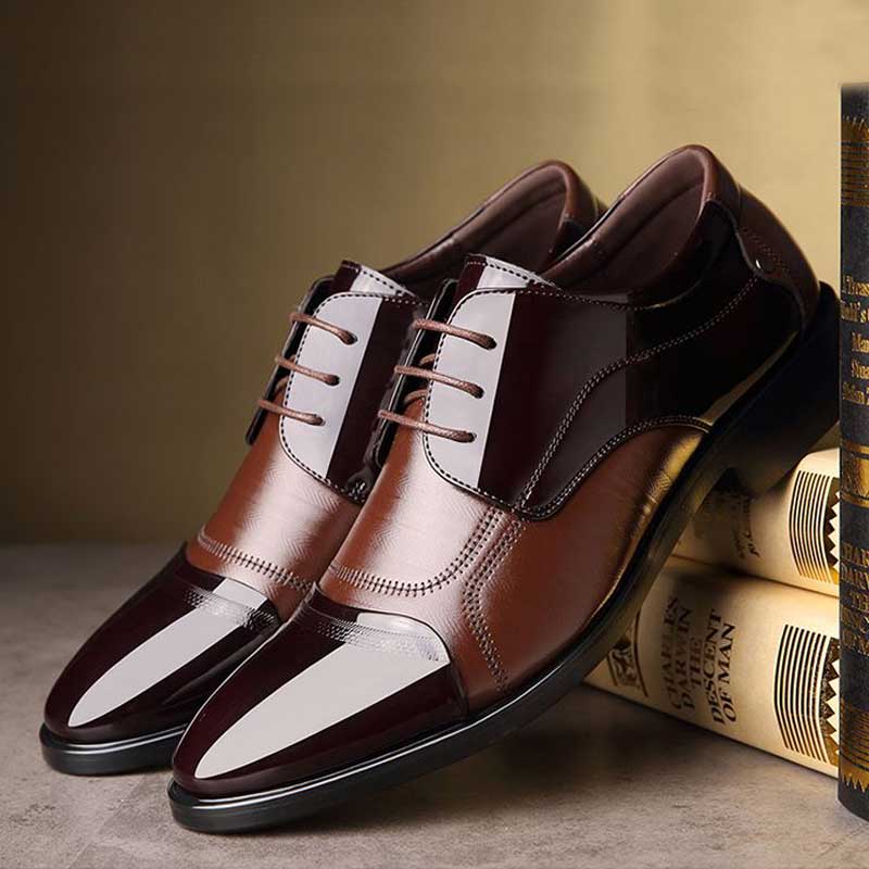 Luxury OXford Shoes Men Breathable Leather Shoes Rubber Formal Dress Shoes Male Office Party Wedding Shoes