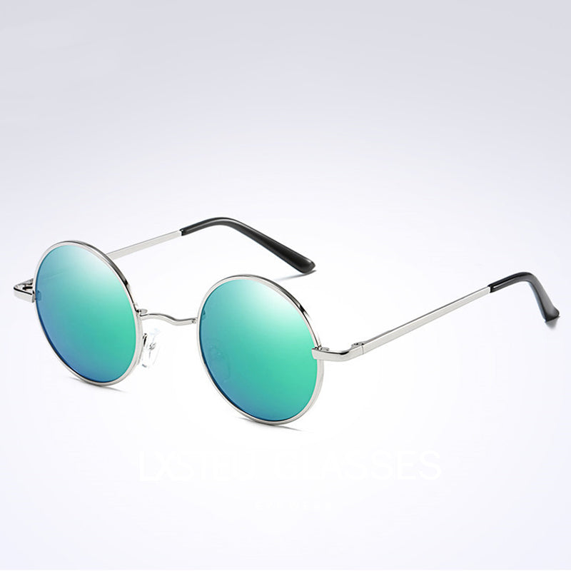 New Round Traitor Retro Black Sunglasses