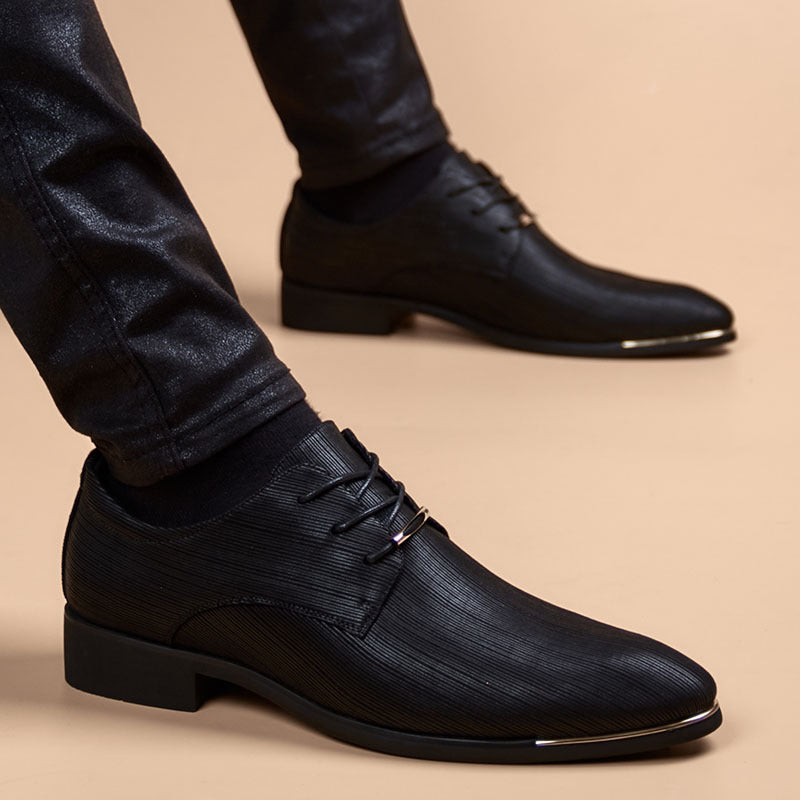 Business Formal Wear Small Leather Shoes Increase Leisure British Pointed Toe